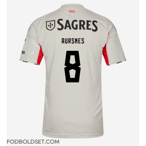 Benfica Fredrik Aursnes #8 Udebanetrøje 2025-26 Kortærmet Benfica Fredrik Aursnes #8 Udebanetrøje 2025-26 Kortærmet